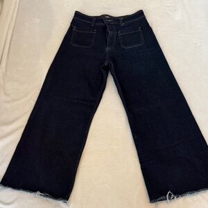 Zara Dark Blue Wide-Leg Jeans